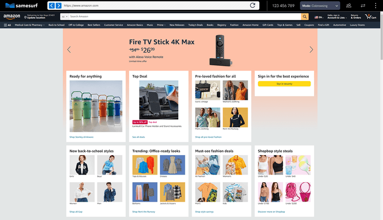 Samesurf Cobrowse on Amazon