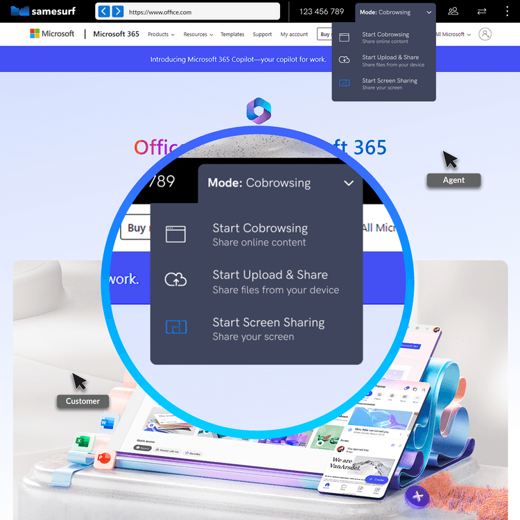 Samesurf Features - Screen Share